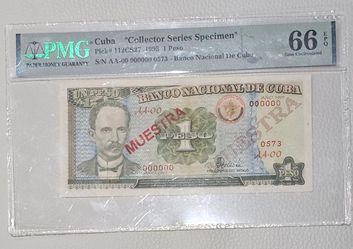 1 peso 1995 muestra cuba pmg 66