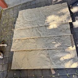48x24in Yellow 3D PU Stone-Look Wall Panels Set of 4 32sqft Textured