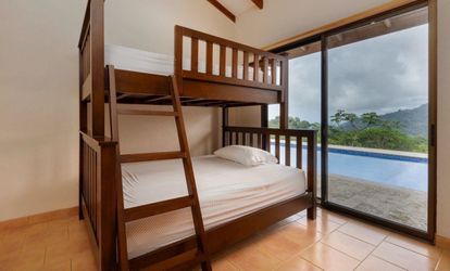 Solid Wood Bunk Bed with Ladder