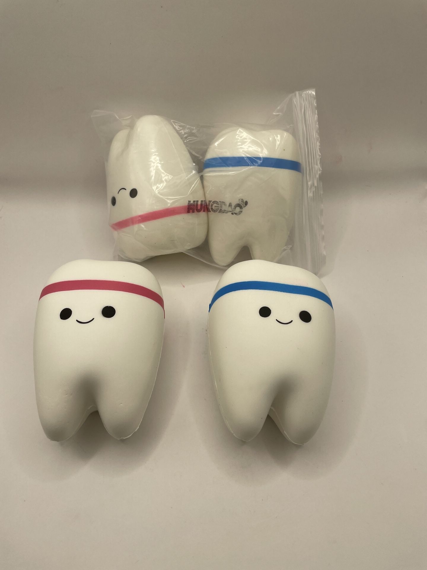 Set of 4 Hungdao Jumbo Tooth Shaped Stress Relief- slow rise