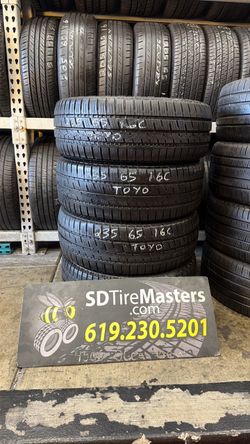 4 Toyo 235/65-16 tires with the appropriate load rating