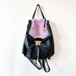 A Bellucci Italy Sherpa Black Leather Backpack for Sale in Brooklyn, NY -  OfferUp