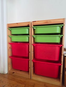 IKEA TROFAST storage unit with bins
