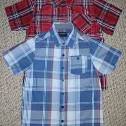 Boys Button Up Tops Size Small 7/8