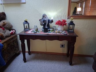 2 tables and piece hutch