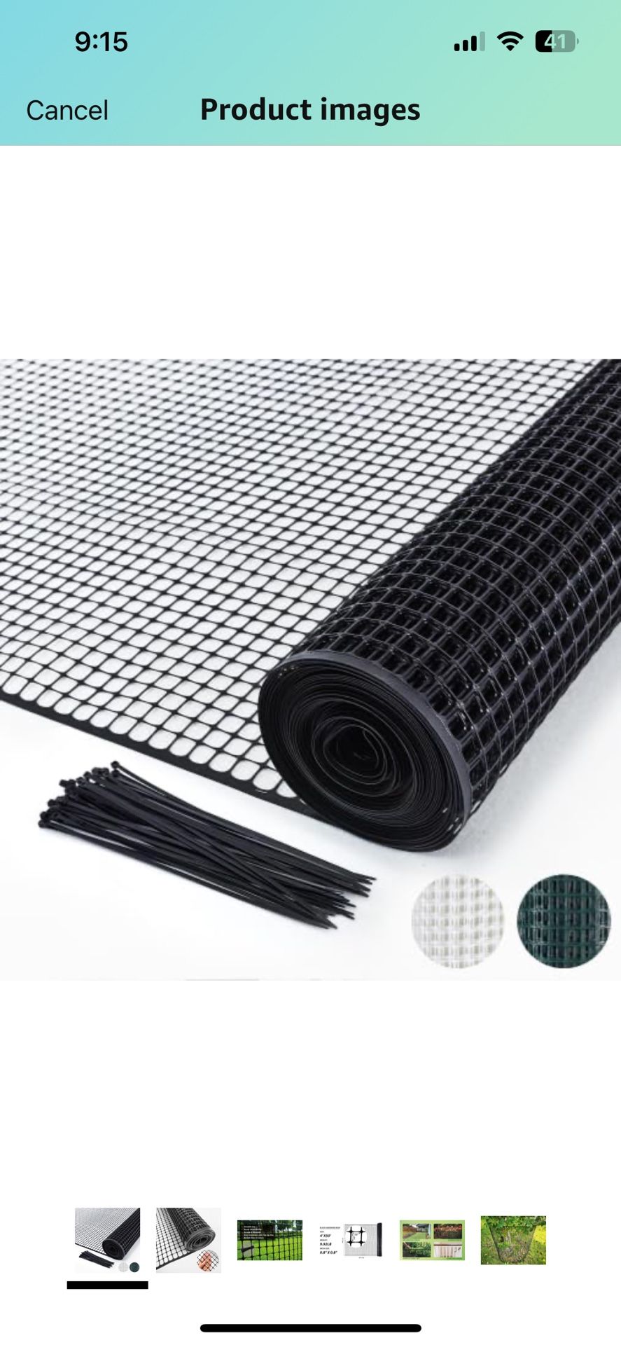 Plastic Hardware Mesh Netting 4’x100’