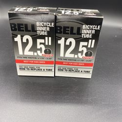 2x Bell Bicycle Inner Tube 12.5" x 1.75 - 2.25 Tire Kids Bike 035011889337