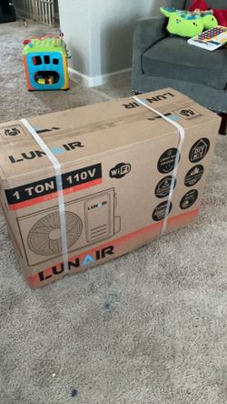 Lunar 1 ton WiFi with Remote AC air conditioner mini split system complete instal kit DIY