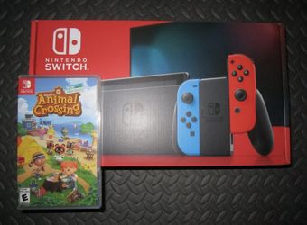 NINTENDO SWITCH V2 + ANIMAL CROSSING
