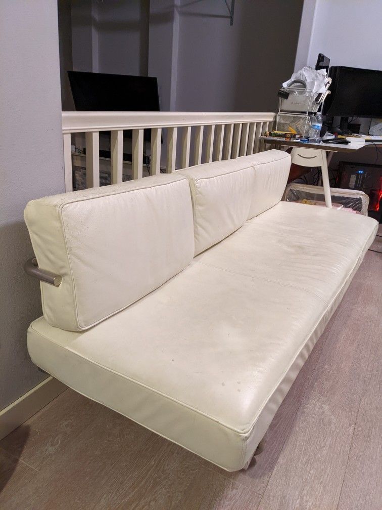 Italian Leather Sofa Bed