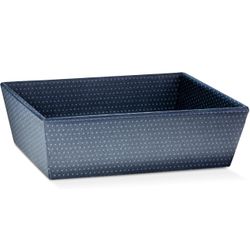 Set of 5 Baskets for Gifts - Empty Gift Baskets Ideal for Baby Gift Basket and Birthday Party Gifts | 9" x 6.69" x 3.14" Blue Dotted