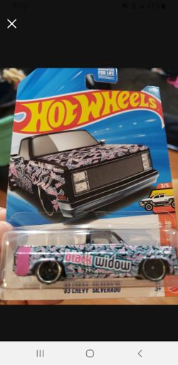 83 Silverado Truck Hot Wheels Black Widow ⚫ 3