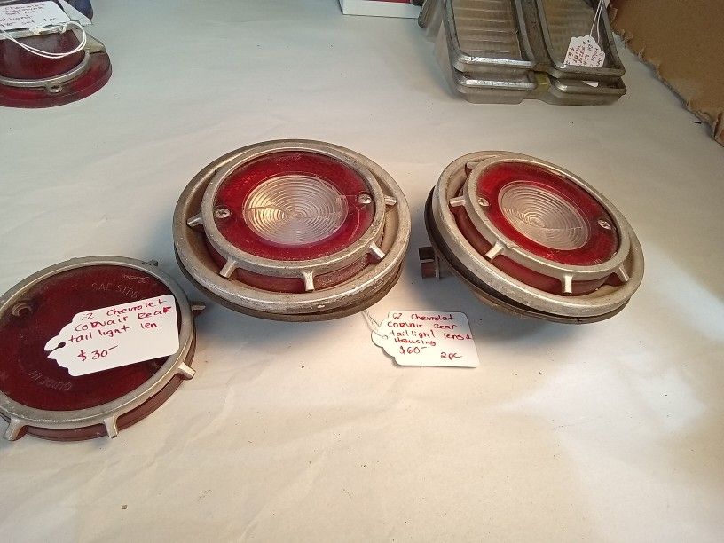 62 Chevrolet Corvair rear taillight lens & housing