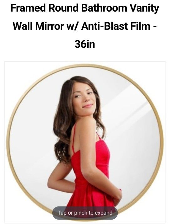 Round Frame Mirror 36 In