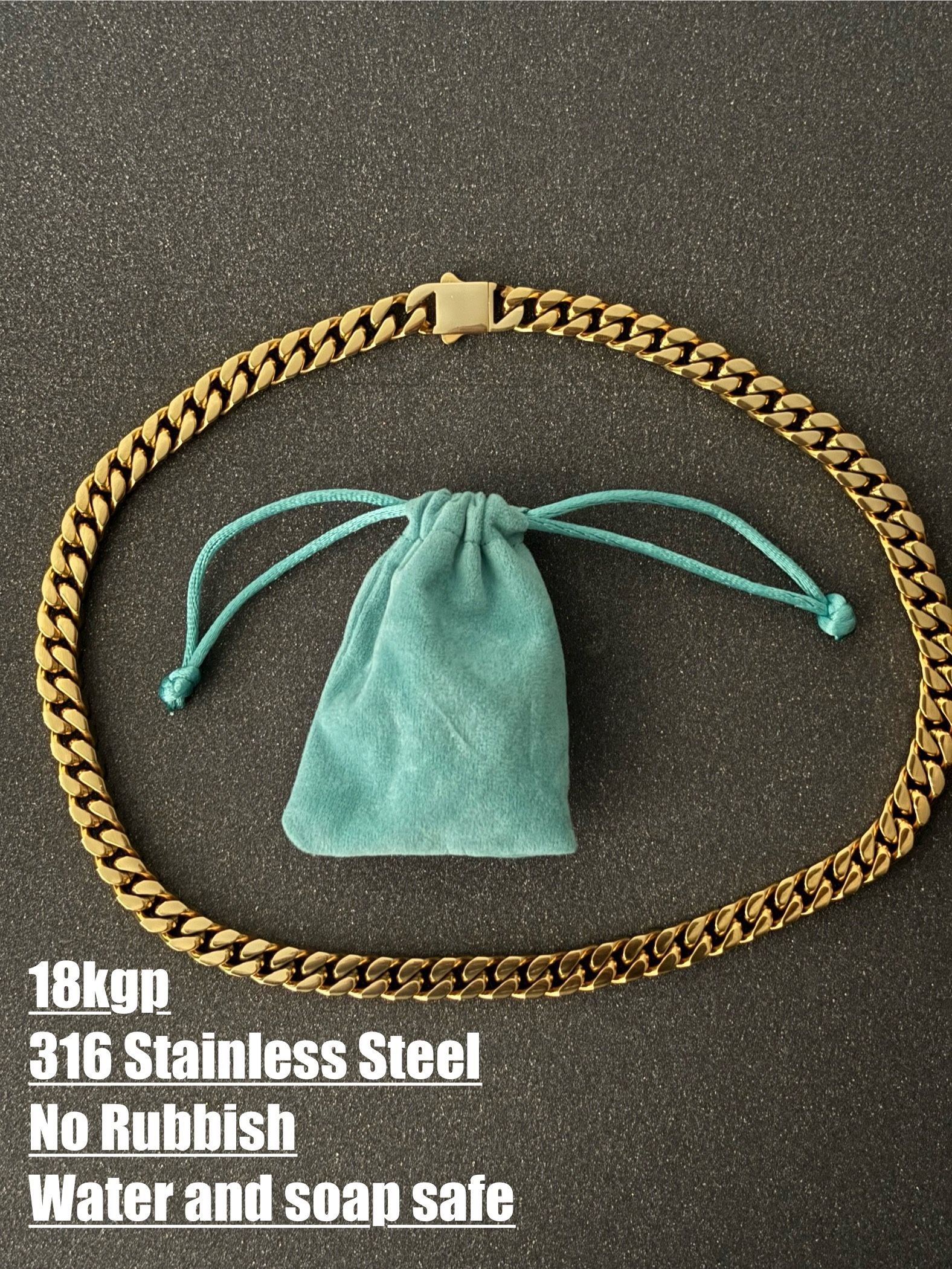 18KGP 20INCH 8MM CUBAN LINK CHAIN!!!