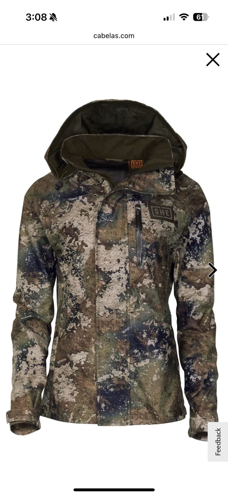 Womans SHE Performance Outdoor Rain Jacket