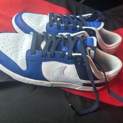 Nike dunk lows blue/white