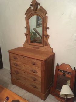 3 Piece Antique Oak Furniture Set