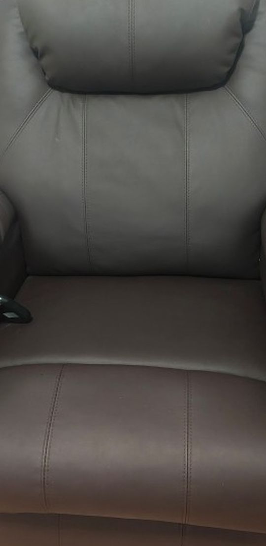 Dark brown Lift chair and massager