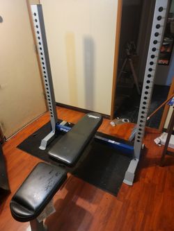 Fitness Gear Pro OB-600 Weight Bench and Squat Rack olympic size
