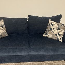7 Seater Navy Blue Sofa Set