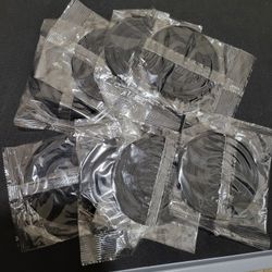 🖤 Set of 11 Black Rubber Drink Coasters – Non-Slip, Heat Resistant