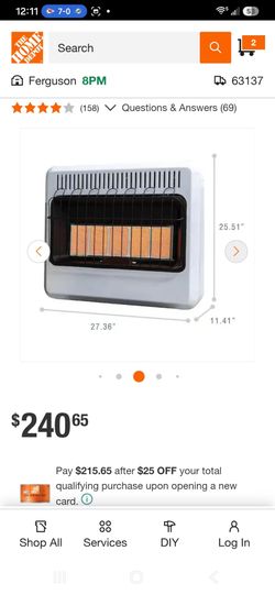Wall-Mount Ventless Radiant Gas Heater