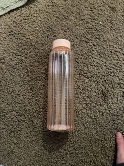 pink water bottle