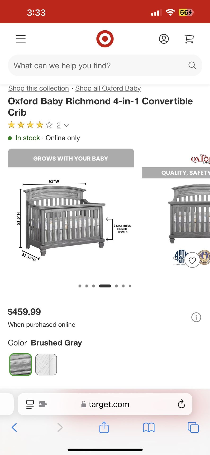 Baby Crib 4-in-1