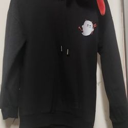 Pull Over Hoodie With Devil Horns Juniors/Girls/Women