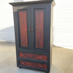 Nice Freestanding Rustic Wooden Cabinet
