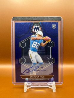 2024 Panini Mosaic Brenden Rice #399 Blue Disco Auto (RC)