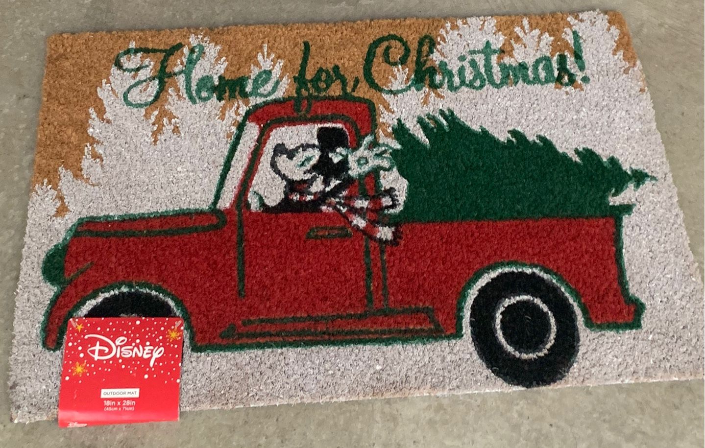 Mickey Christmas Door Mat