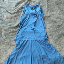 George Blue Tank Skirt Combo - Size S (4-6)