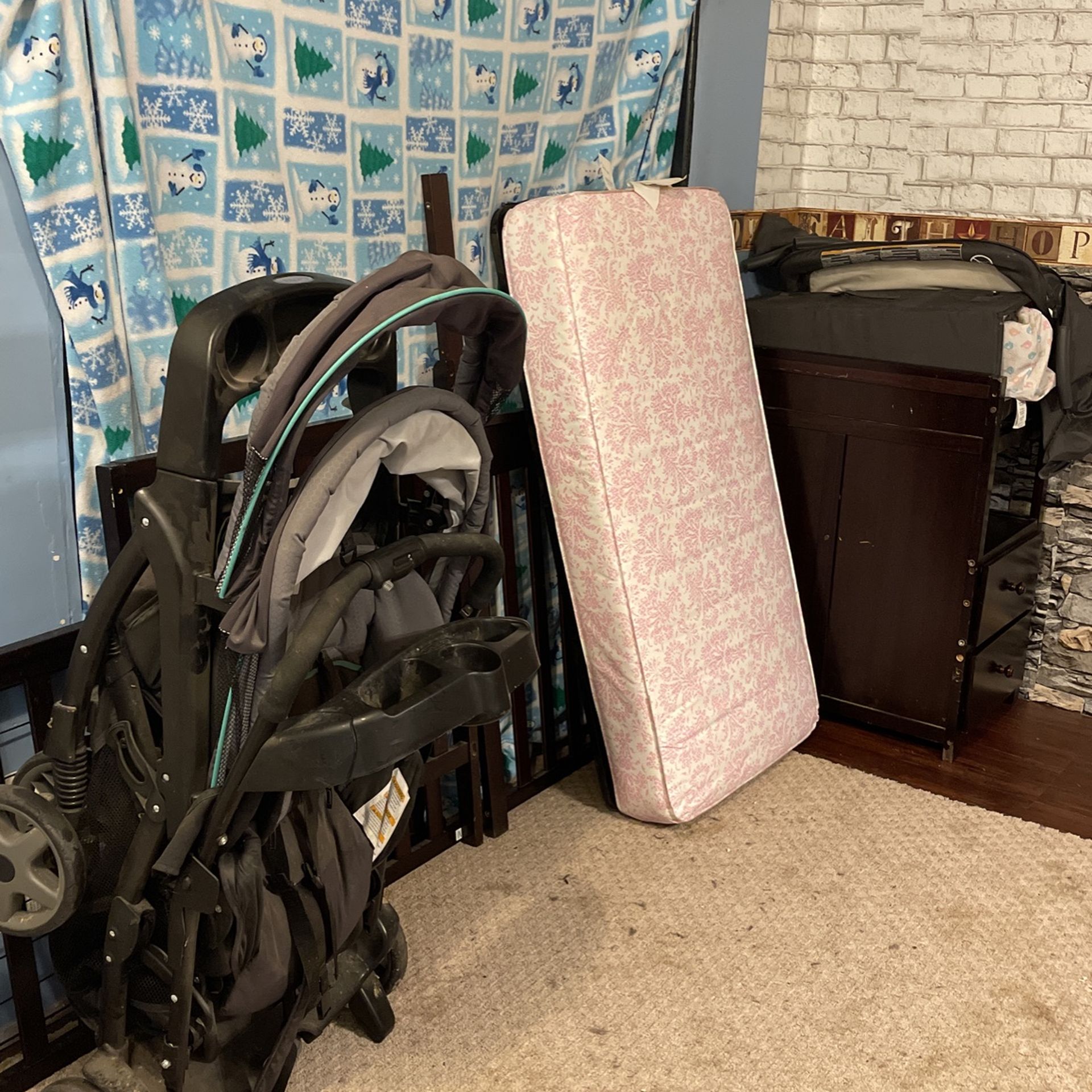 4 In 1 Crib , Double Stroller And Pack play All in good condition Barely used Will Sell Altogether Or Separately 