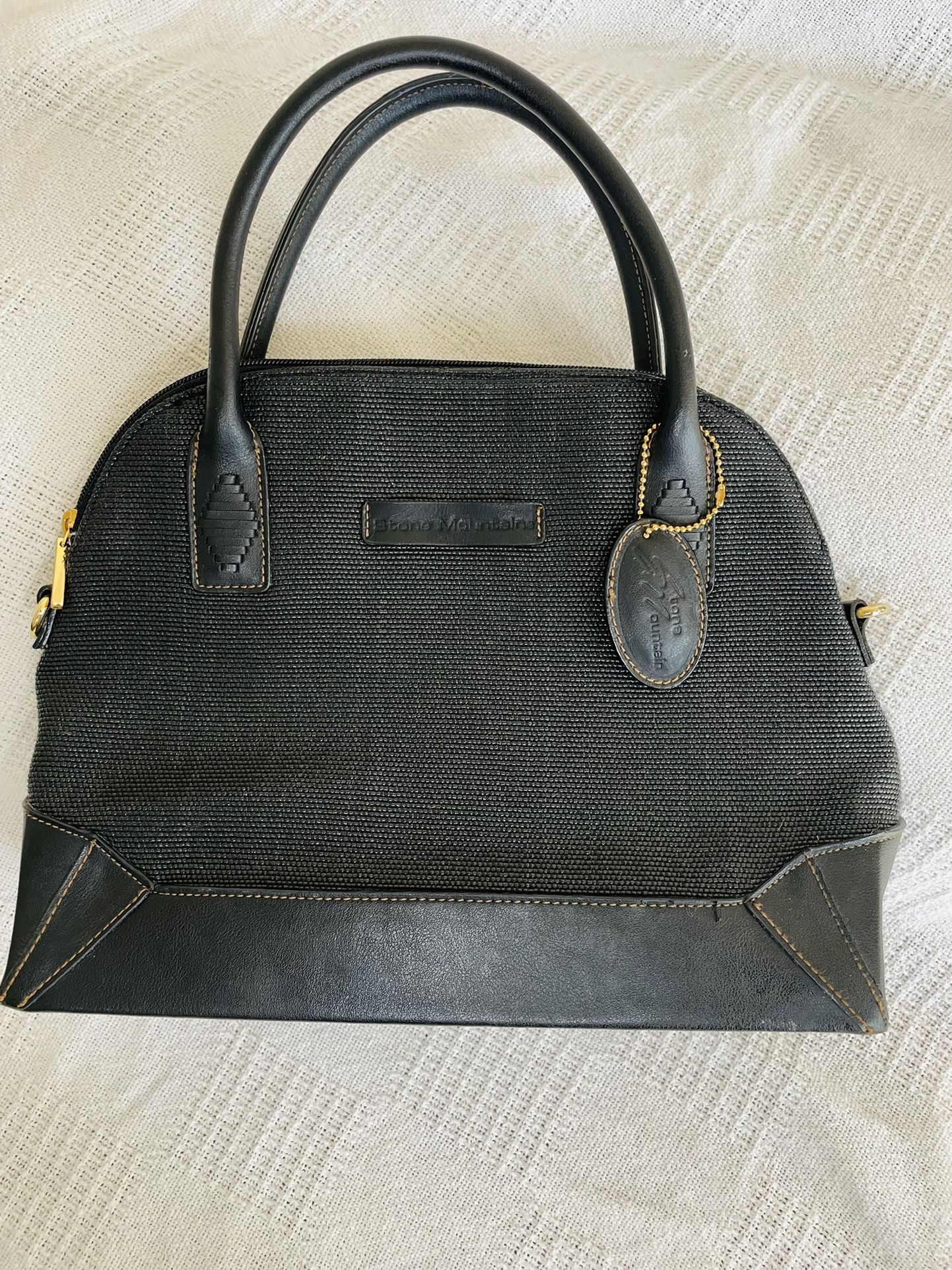 New Black Gold Box Tone Stone Mountain Purse