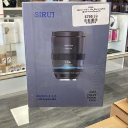 Sirui 40mm T1.8 1.33x Anamorphic Lens Sony E