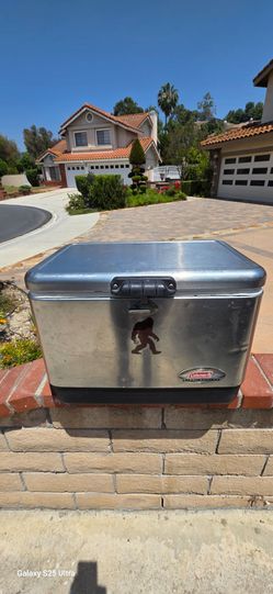 Coleman steel cooler