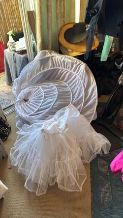 White Bridal Hoop Skirt Crinoline Petticoat