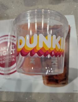 New 2026 Limited Edition Dunkin Ice Beverage Bucket & Straw 48oz Authentic