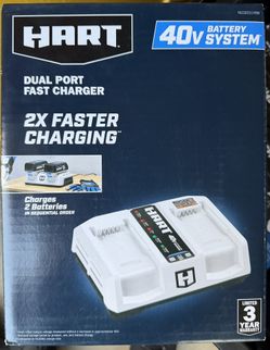 Hart 40v Battery Charger - Dual Port