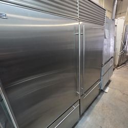 72" SUB ZERO BUILT IN BOTTOM FREEZER STAINLESS STEEL 