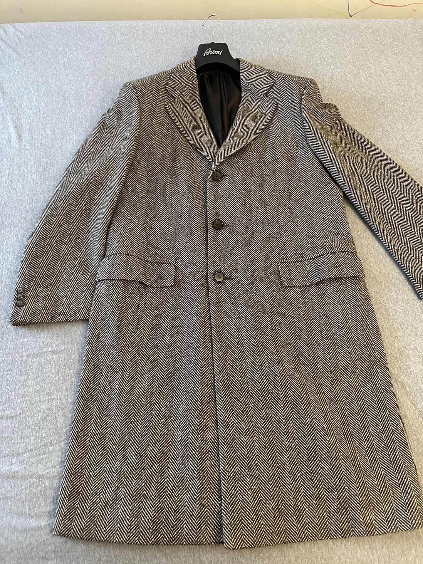 Brioni 100% VICUNA Gray coat overcoat VOLGA