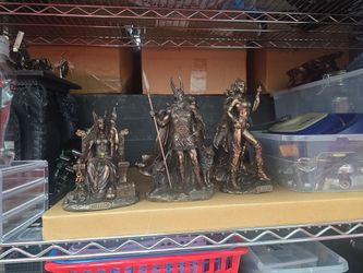 Norse Mythology Bronze-Finish Figurine Set of 3
