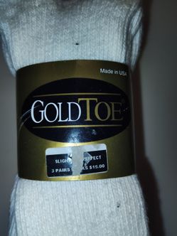 Gold Toe White Socks 3-Pack