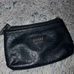 Guess Black Zippered Pouch 