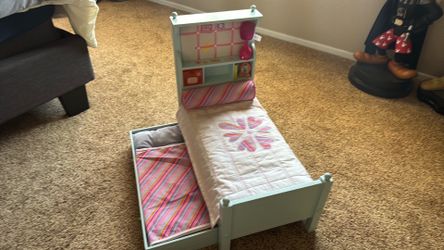 American girl doll trundle bed set