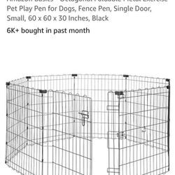 Foldable metal exercise play pen for pets