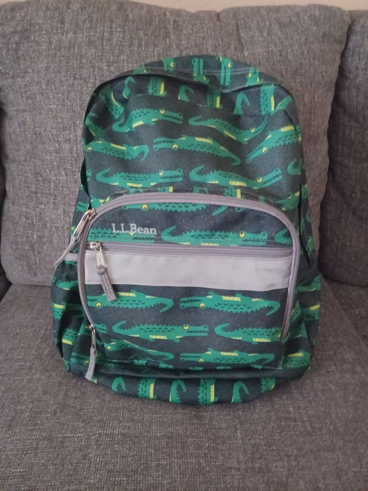 L.L BEAN alligator Pattern Backpack
