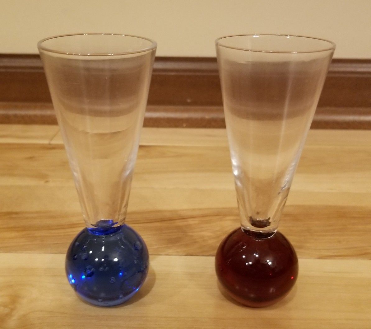 Blue & Red Shot Glass Set
